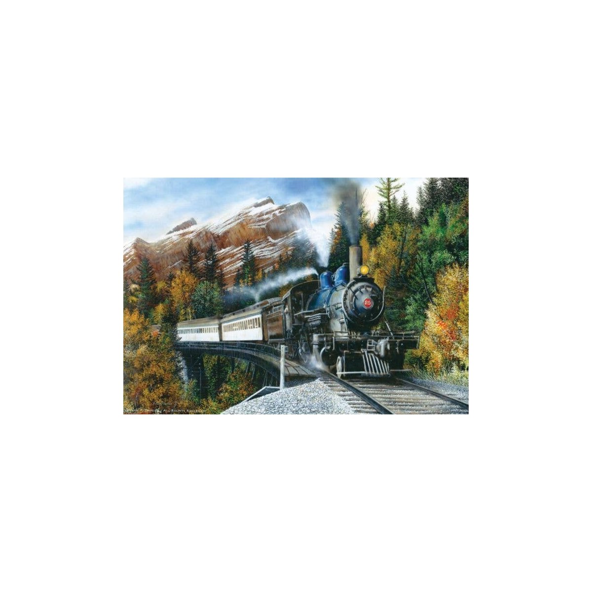 Puzzle -- Autumn Mist (1000 Pieces), All Scales, Train Enthusiast Vendors 57780
