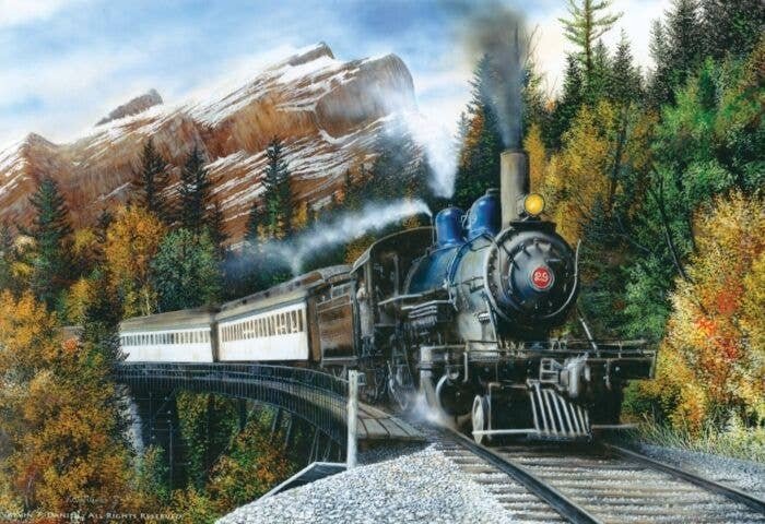Puzzle -- Autumn Mist (1000 Pieces), All Scales, Train Enthusiast Vendors 57780