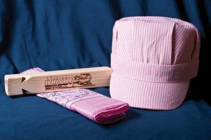 Li′l Engineer Kit - Train Whistle, Engineer Cap, Bandada -- Pink, All Scales, Brooklyn Peddler 5