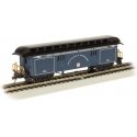 Old-Time Wood Baggage with Round-End Clerestory Roof - Ready to Run -- Baltimore & Ohio (Royal Blue Scheme, blue, black), HO, Ba