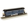 Old-Time Wood Baggage with Round-End Clerestory Roof - Ready to Run -- Baltimore & Ohio (Royal Blue Scheme, blue, black), HO, Ba