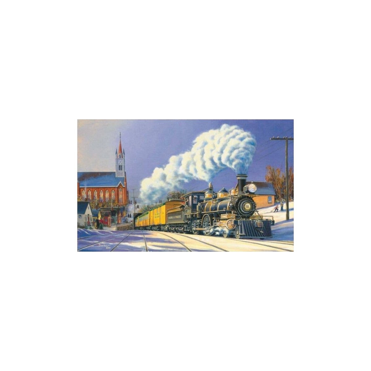Puzzle -- Winter Arrival (1000 Pieces), All Scales, Train Enthusiast Vendors 69942