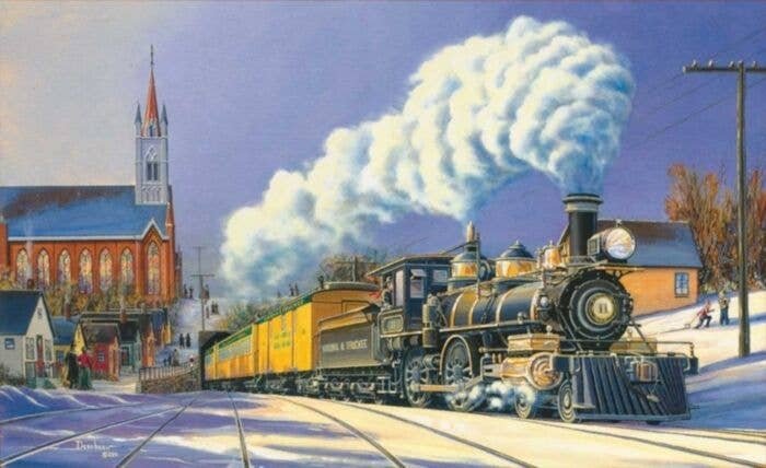 Puzzle -- Winter Arrival (1000 Pieces), All Scales, Train Enthusiast Vendors 69942