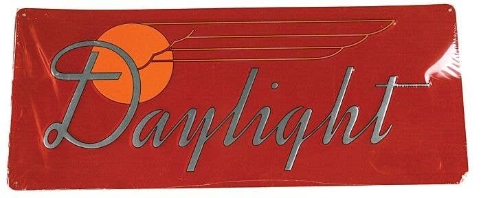 Embossed Die-Cut Metal Sign -- Southern Pacific Daylight, All Scales, Microscale Industries Inc 10501
