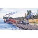Train Puzzle -- Crossing Columbia (River) (550 Pieces), All Scales, Train Enthusiast Vendors 49413