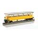 Open-Sided Excursion Car with Seats - Ready-to-Run - Silver Series(R) -- Durango & Silverton (yellow), HO, Bachmann Industries 1
