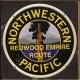 Embossed Die-Cut Metal Sign -- Northwestern Pacific, All Scales, Microscale Industries Inc 10033