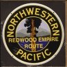Embossed Die-Cut Metal Sign -- Northwestern Pacific, All Scales, Microscale Industries Inc 10033