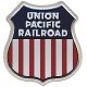 Embossed Die-Cut Metal Sign -- Union Pacific, All Scales, Microscale Industries Inc 10002