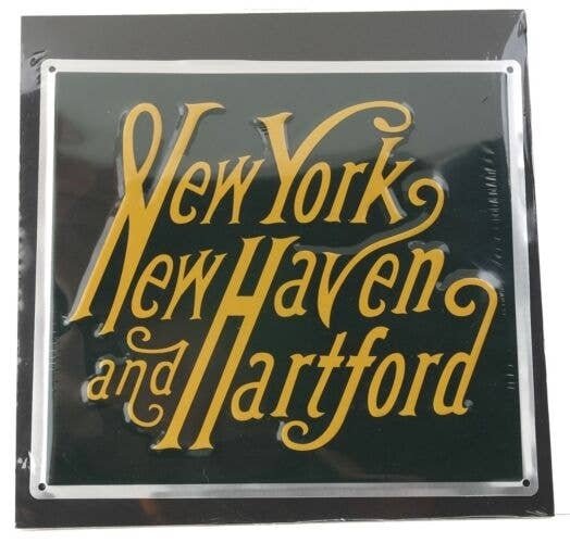 Embossed Die-Cut Metal Sign -- New Haven, All Scales, Microscale Industries Inc 10007