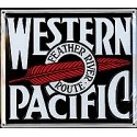 Embossed Die-Cut Metal Sign -- Western Pacific, All Scales, Microscale Industries Inc 10008