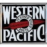 Embossed Die-Cut Metal Sign -- Western Pacific, All Scales, Microscale Industries Inc 10008