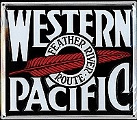 Embossed Die-Cut Metal Sign -- Western Pacific, All Scales, Microscale Industries Inc 10008