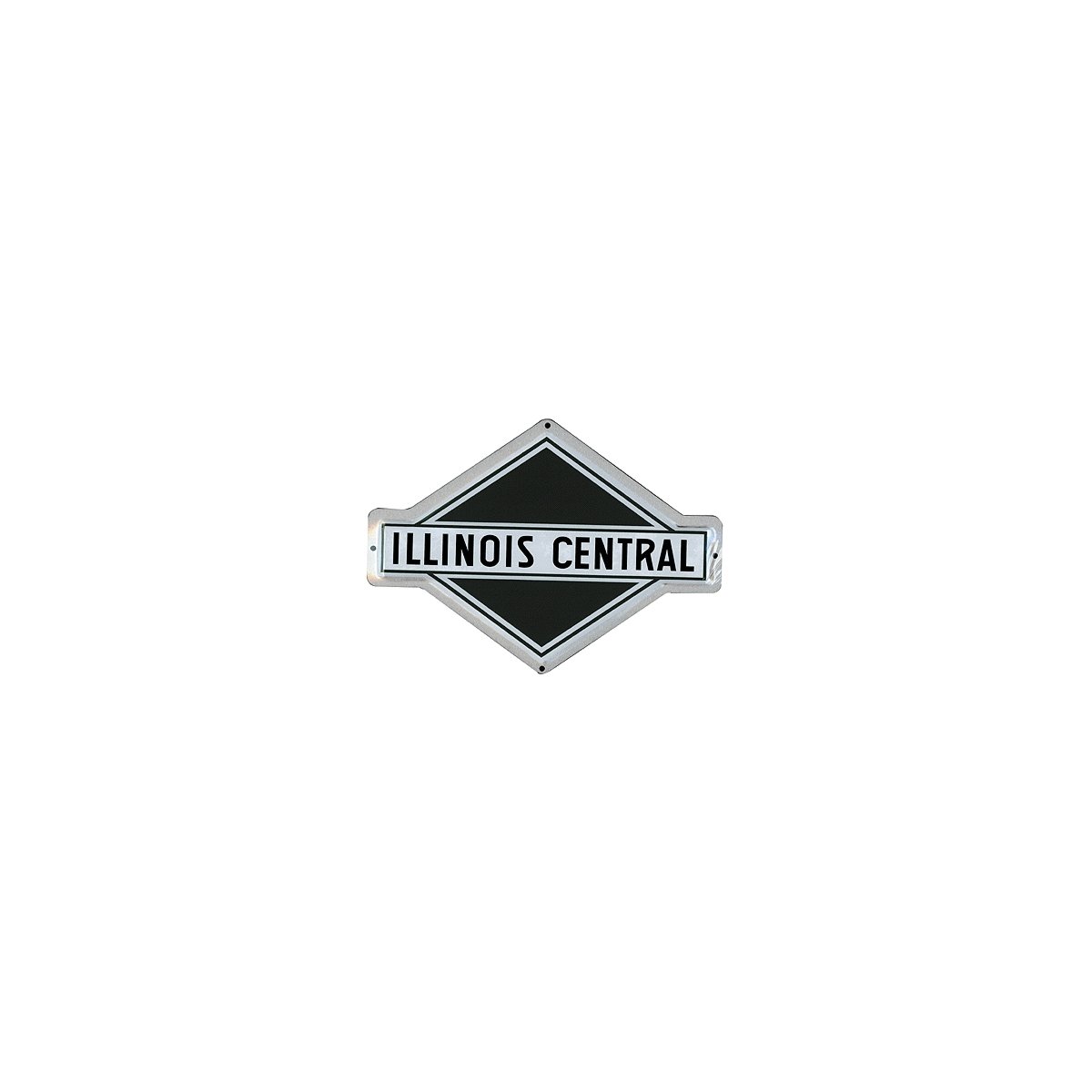 Embossed Die-Cut Metal Sign -- Illinois Central, All Scales, Microscale Industries Inc 10015