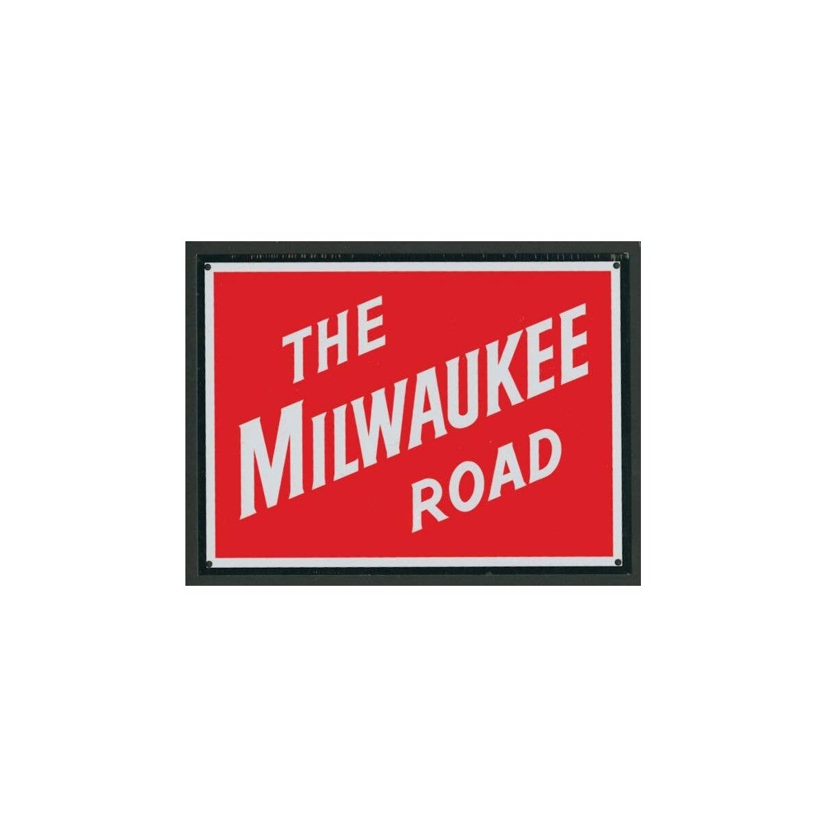 Embossed Die-Cut Metal Sign -- Milwaukee Road, All Scales, Microscale Industries Inc 10045