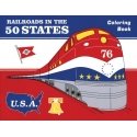 Railroads in the 50 States Coloring Book -- Softcover, All Scales, White River Productions 69