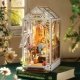 Holiday Garden House Book Nook Shelf Insert - Kit -- Lighted 3D Puzzle, All Scales, Robotime TGB06