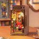 Bookstore DIY Book Nook Shelf Insert - Laser-Cut Wood Kit -- 3D Wooden Puzzle, All Scales, Robotime TGB07