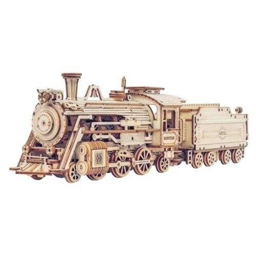 Prime Steam Express Train - Kit -- 3D Wooden Puzzle, All Scales, Robotime MC501