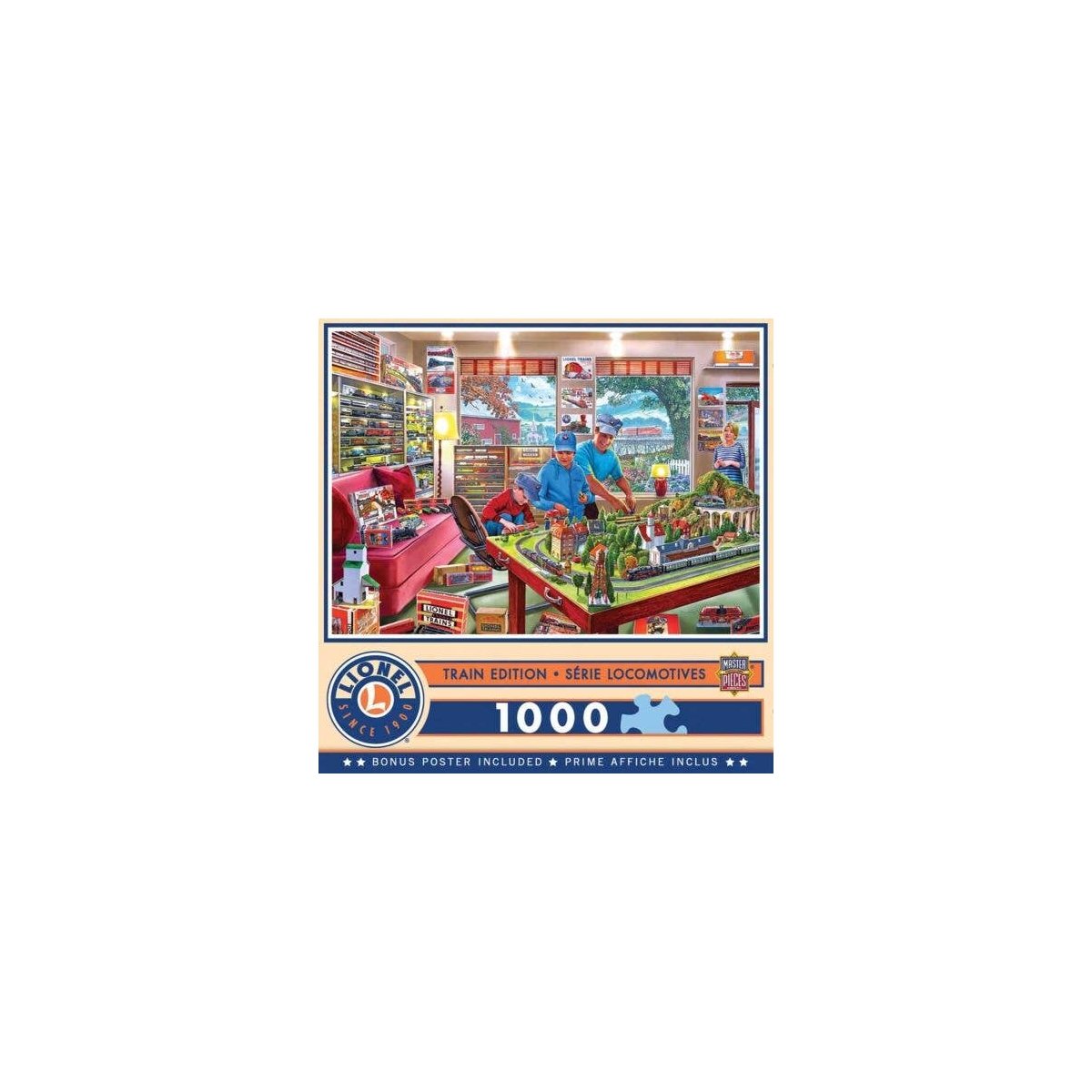 Puzzle -- Lionel(R) Trains - Boy′s Playroom (1000 Pieces), All Scales, Train Enthusiast Vendors 720324