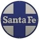 Embossed Die-Cut Metal Sign -- Santa Fe `Circle & Cross`, All Scales, Microscale Industries Inc 10038