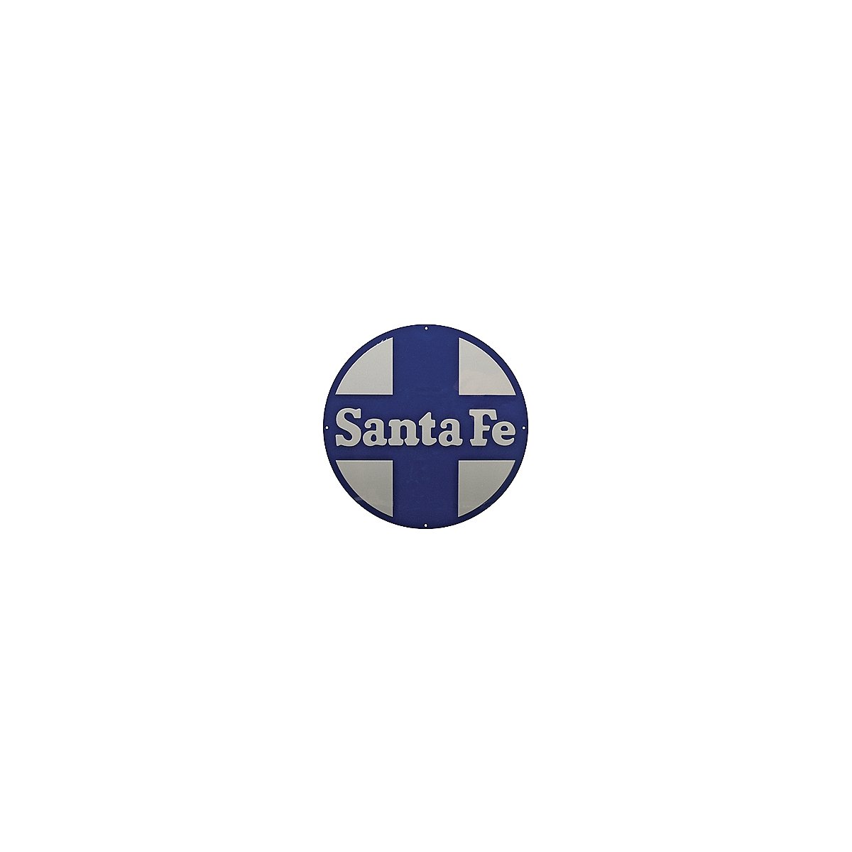 Embossed Die-Cut Metal Sign -- Santa Fe `Circle & Cross`, All Scales, Microscale Industries Inc 10038