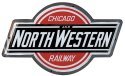 Embossed Die-Cut Metal Sign -- Chicago & North Western, All Scales, Microscale Industries Inc 10011