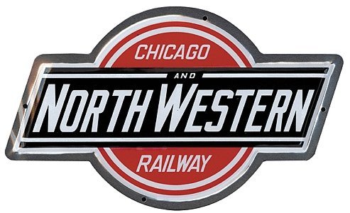 Embossed Die-Cut Metal Sign -- Chicago & North Western, All Scales, Microscale Industries Inc 10011
