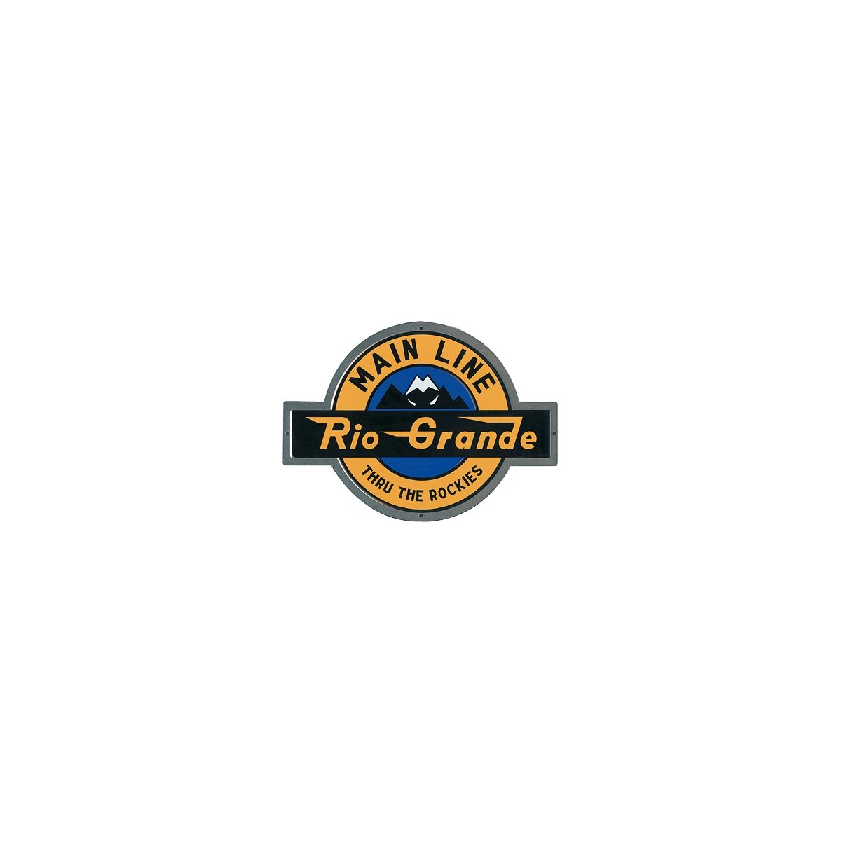 Embossed Die-Cut Metal Sign -- Denver & Rio Grande Western, All Scales, Microscale Industries Inc 10022