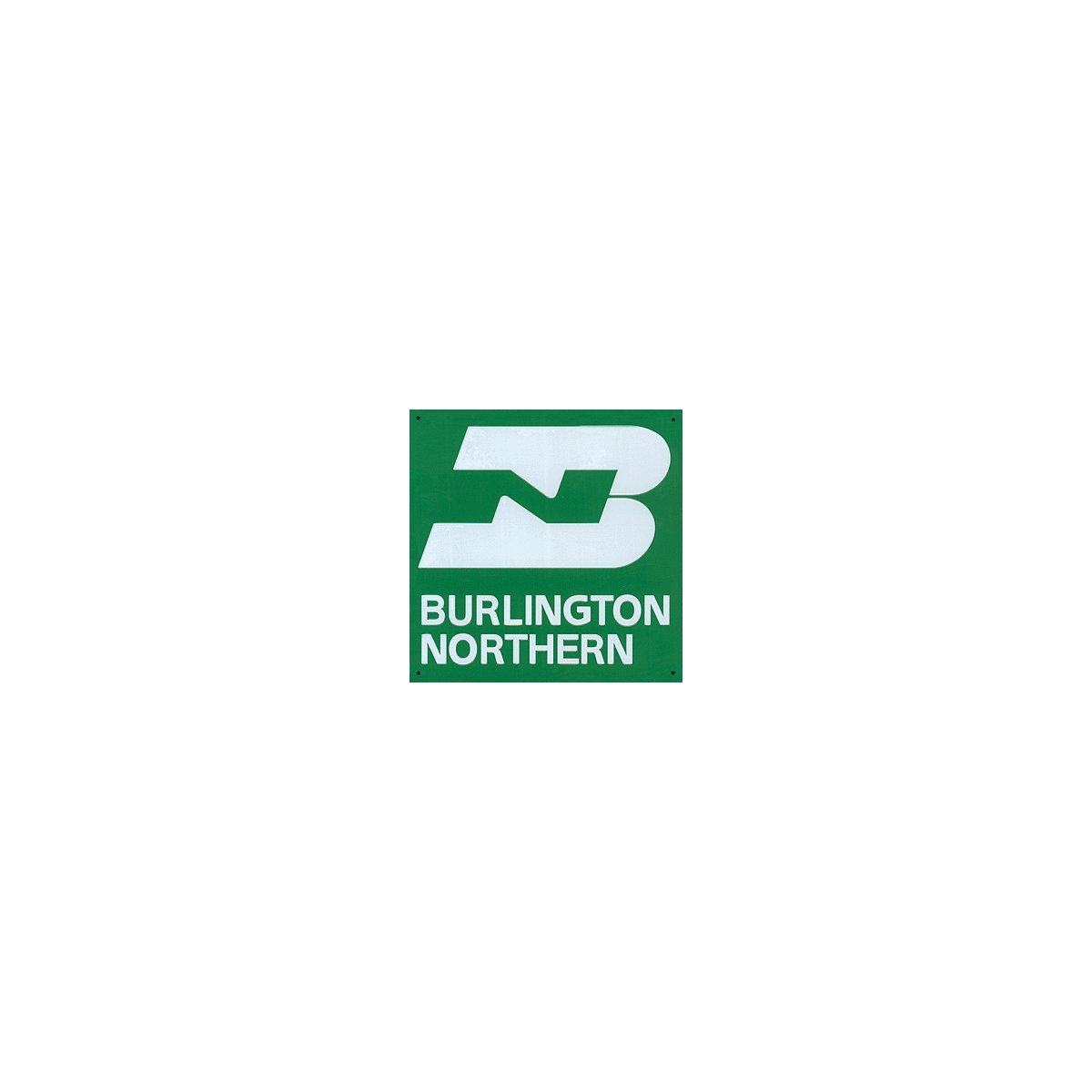 Embossed Die-Cut Metal Sign -- Burlington Northern, All Scales, Microscale Industries Inc 10027