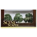 Oak Trees - SceneScapes(TM) -- 3 - 3-1/2′ 7.6 - 8.9cm pkg(3), HO, Bachmann Industries 32013
