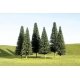 SceneScapes(TM) Layout-Ready Trees -- Pine Trees - 3 to 4′ 7.6 to 10.2cm pkg(9), N, Bachmann Industries 32101