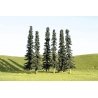 SceneScapes(TM) Layout-Ready Trees -- Conifer Trees 3-4′ pkg(9), N, Bachmann Industries 32103