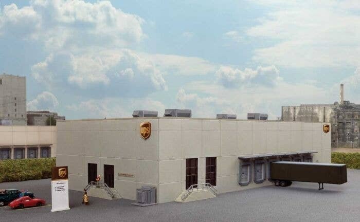 UPS(R) Hub with Customer Center -- Kit- 12 x 6-1/2 x 3-3/16′ 30.4 x 16.5 x 8cm, N, Walthers Cornerstone 3863