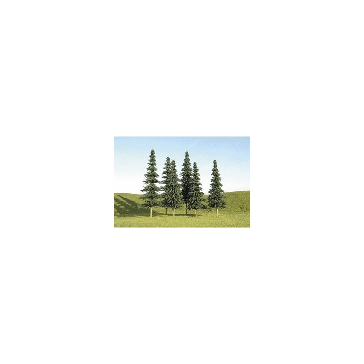 Spruce Trees - SceneScapes(TM) -- 5 to 6′ 12.7 to 15.2cm Tall pkg(24), ALL, Bachmann Industries 32158