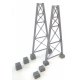 Steel Railroad Bridge Tower Bent 2-Pack -- Kit, HO, Walthers Cornerstone 4555