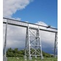 Steel Railroad Bridge Tower -- Kit - 4-7/16 x 4-1/2 x 11′ 11.3 x 11.4 x 27.9cm, HO, Walthers Cornerstone 4554