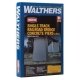 Single-Track Railroad Bridge Concrete Piers pkg(2) -- Kit - 5-1/8 x 1-1/8 x 3-3/4′ 13 x 2.8, HO, Walthers Cornerstone 4550