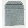 Double-Track Railroad Bridge Stone Abutment - Resin Casting -- Approximately 5 x 3/4 x 5-7/8, HO, Walthers Cornerstone 4584