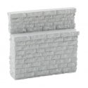 Single-Track Railroad Bridge Stone Abutment - Low - Resin Casting -- Approximate dimensions:, HO, Walthers Cornerstone 4585