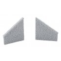 Railroad Bridge Stone Wing Walls - Resin Casting -- One Each Left & Right Approximately: 3-3, HO, Walthers Cornerstone 4586