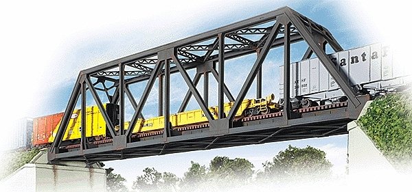 Single-Track Railroad Truss Bridge -- Kit - 20 x 3-1/4 x 5′ 50 x 8.1 x 12.5cm, HO, Walthers Cornerstone 3185