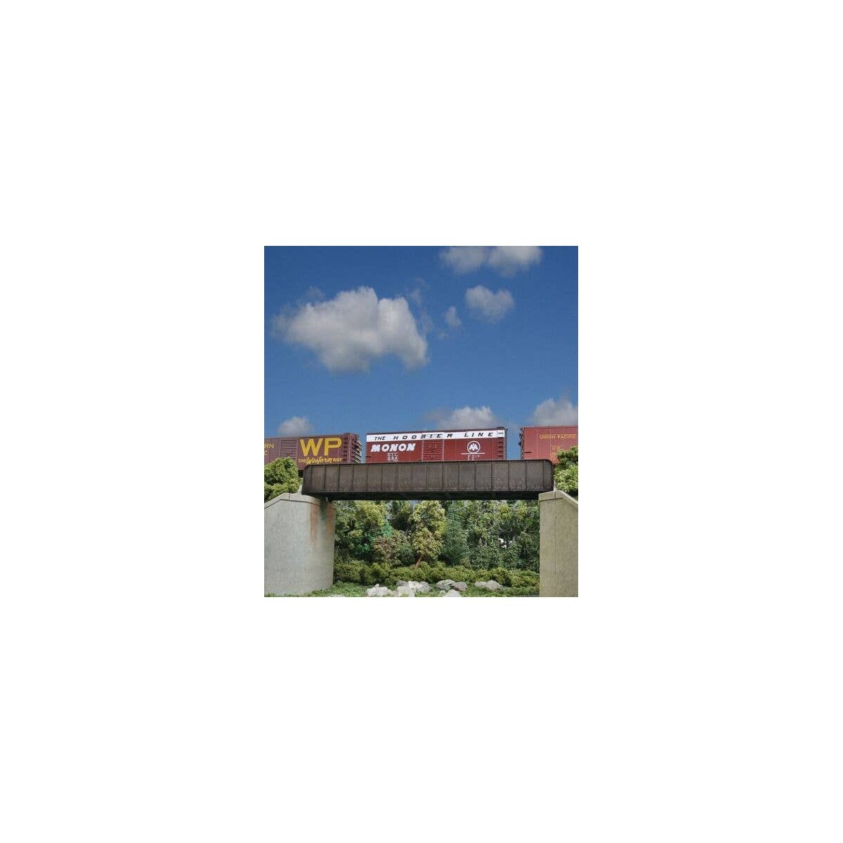 70` Single-Track Railroad Through Girder Bridge -- Kit - 9-3/4 x 2-3/8 x 1-5/16` 24.7 x 6 x, HO, Walthers Cornerstone 4502