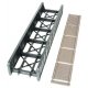 70` Single-Track Railroad Through Girder Bridge -- Kit - 9-3/4 x 2-3/8 x 1-5/16` 24.7 x 6 x, HO, Walthers Cornerstone 4502