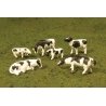 SceneScapes(TM) Figures -- Cows (black, white) pkg(6), HO, Bachmann Industries 33103