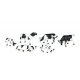 Cows -- Black & White pkg(6), O, Bachmann Industries 33153