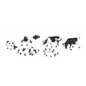 Cows -- Black & White pkg(6), O, Bachmann Industries 33153