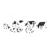 Cows -- Black & White pkg(6), O, Bachmann Industries 33153