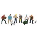 Construction Workers - SceneScapes(TM) -- pkg(6), O, Bachmann Industries 33155