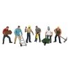 Construction Workers - SceneScapes(TM) -- pkg(6), O, Bachmann Industries 33155
